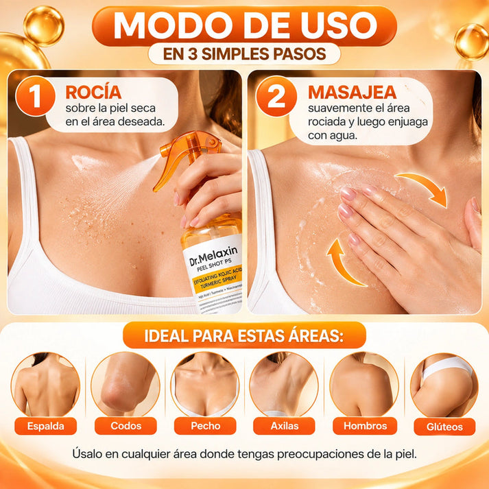 Dr.Melaxin - Spray Exfoliante De Ácido Kójico Y Cúrcuma