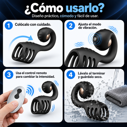 ABELE™ Anillo Vibrador para Parejas | 10 Modos + Control Remoto