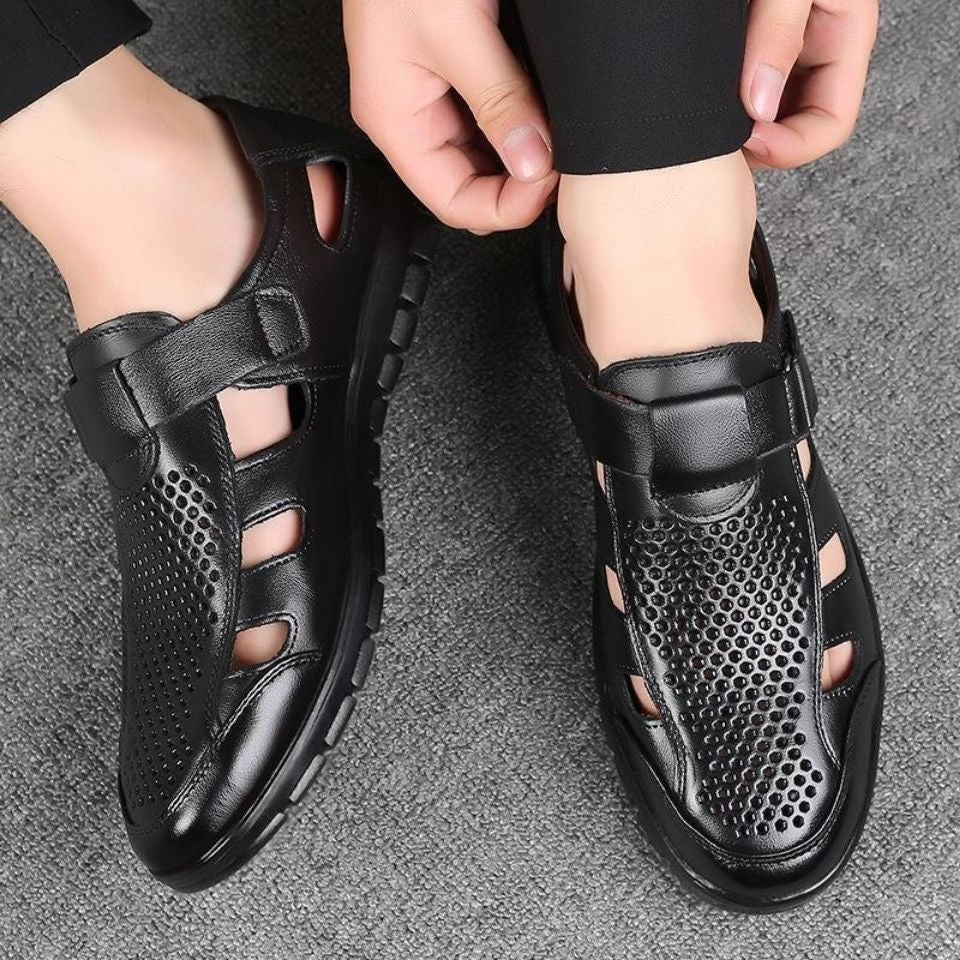 Sandalias Ortopédicas De Cuero De Cocodrilo