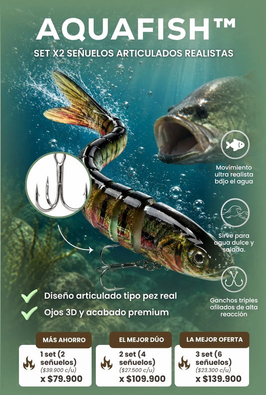 AquaFish™ - Set ( 8 Unds ) Señuelos Articulados Realistas