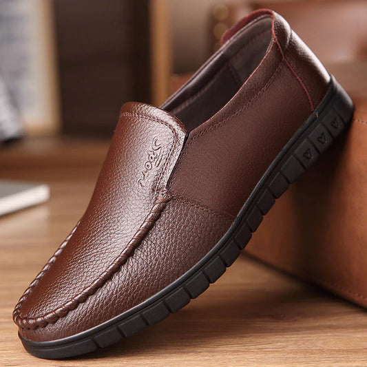 StepFlex Elegance – Zapato Ortopédico De Cuero Con Suela Blanda