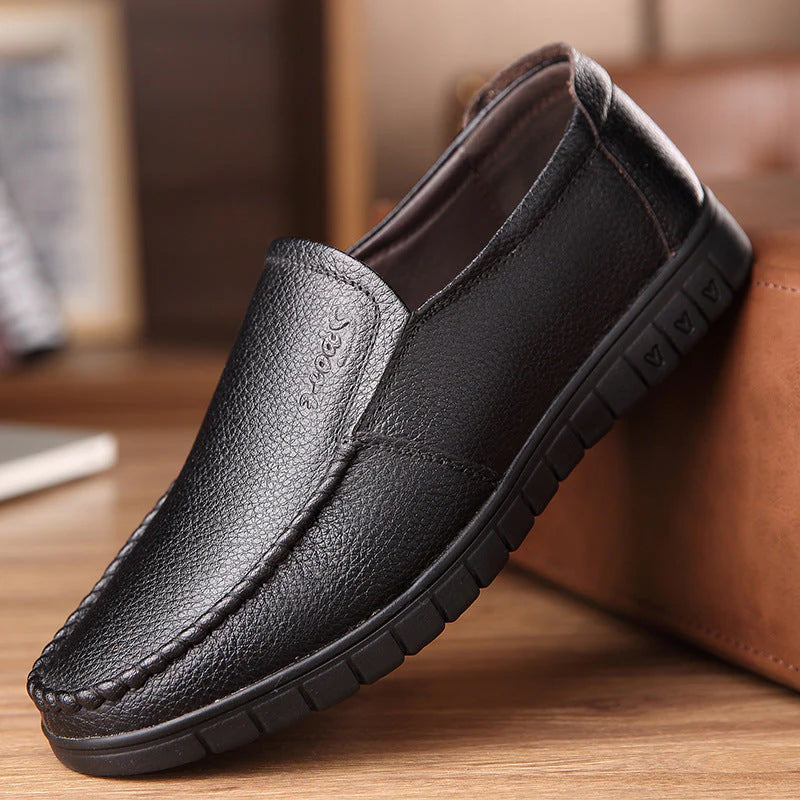 StepFlex Elegance – Zapato Ortopédico De Cuero Con Suela Blanda