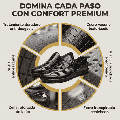 Sandalias Ortopédicas De Cuero De Cocodrilo