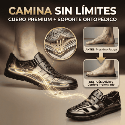 Sandalias Ortopédicas De Cuero De Cocodrilo