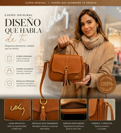 ✨ Morral Vélez Siena™ 🤎 100% Cuero Genuino
