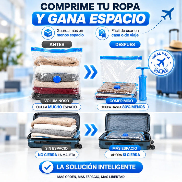 Bolsas De Empaque Al Vacio x5 + Bomba De Aire