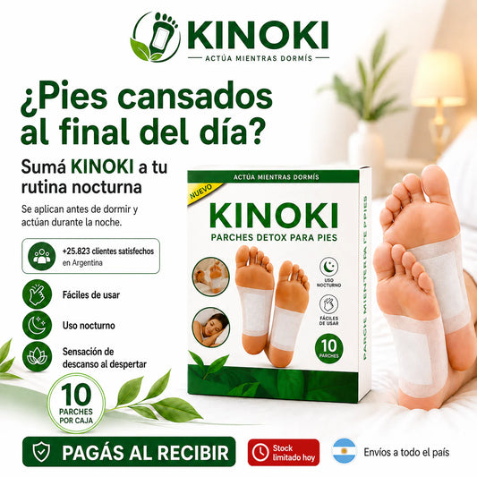 Parches desintoxicantes para pies Kinoki x10