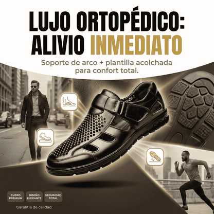 Sandalias Ortopédicas De Cuero De Cocodrilo