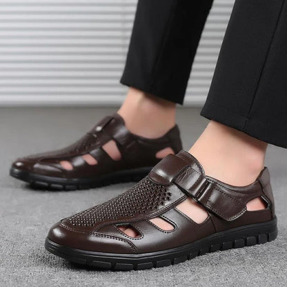 Sandalias Ortopédicas De Cuero De Cocodrilo