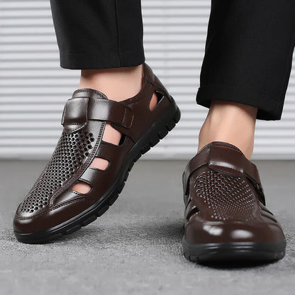 Sandalias Ortopédicas De Cuero De Cocodrilo