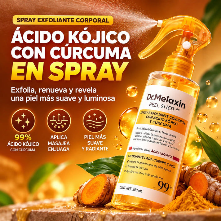 Dr.Melaxin - Spray Exfoliante De Ácido Kójico Y Cúrcuma