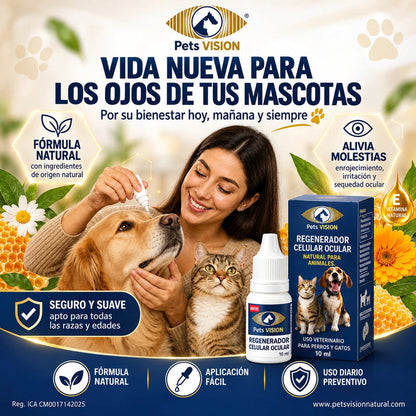 Pets Vision - Regenerador Ocular Para Mascotas