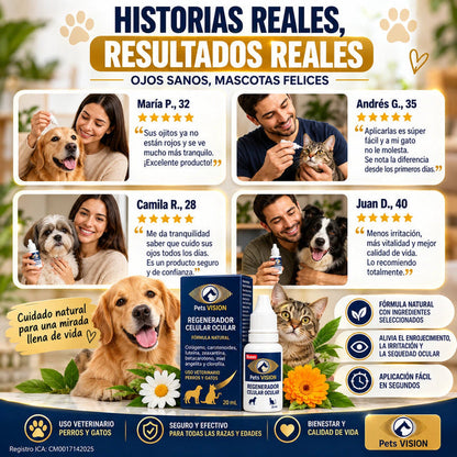Pets Vision - Regenerador Ocular Para Mascotas
