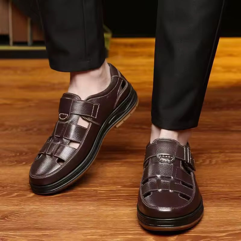 ClassicStep - Sandalias De Cuero Premium Para Hombres  👞