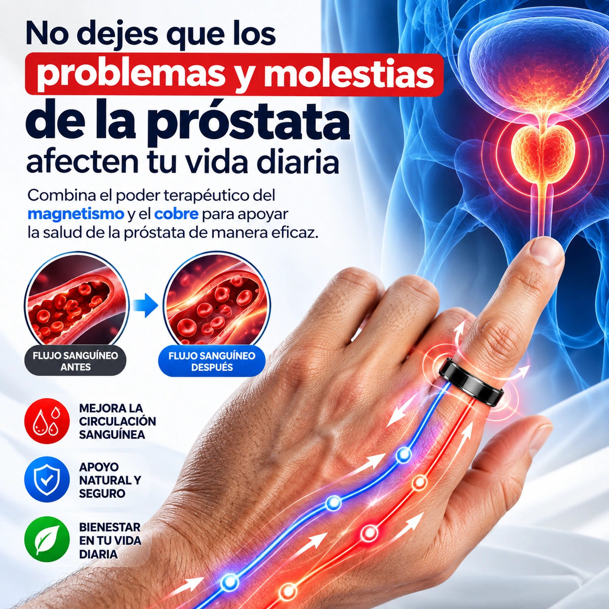 Anillo Magnético De Terapia De La Próstata