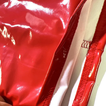 Vestido Cuero Con Efecto Espejo Y Espalda Descubierta