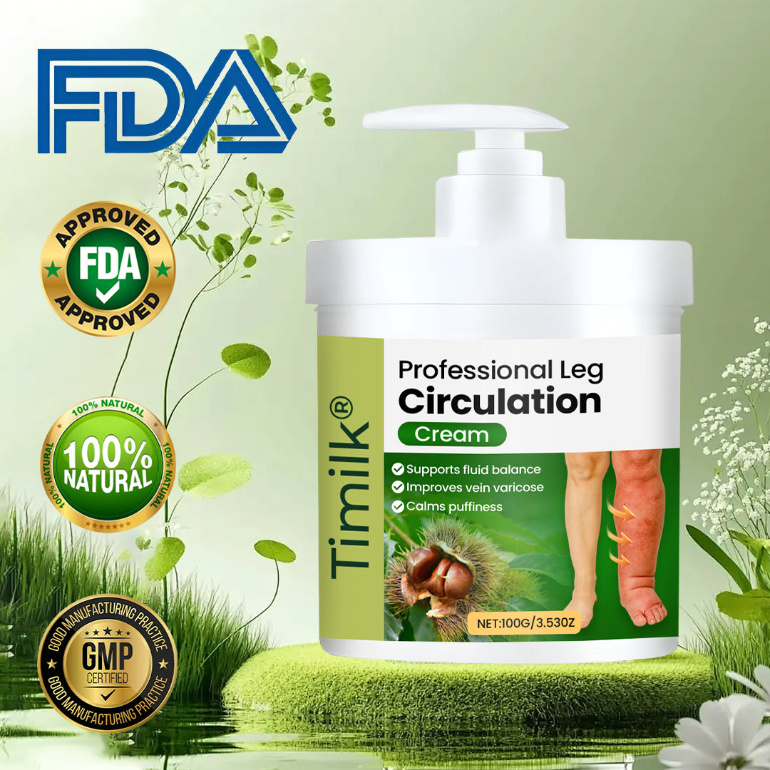 Crema para pies antiedema "FluidEase" de Timilk® — ✅ ¡Clínicamente probada para eliminar las venas varicosas en solo 7 días!