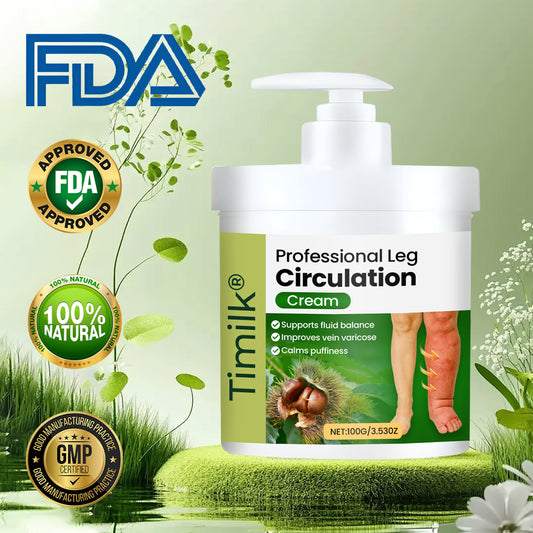 Crema para pies antiedema "FluidEase" de Timilk® — ✅ ¡Clínicamente probada para eliminar las venas varicosas en solo 7 días!