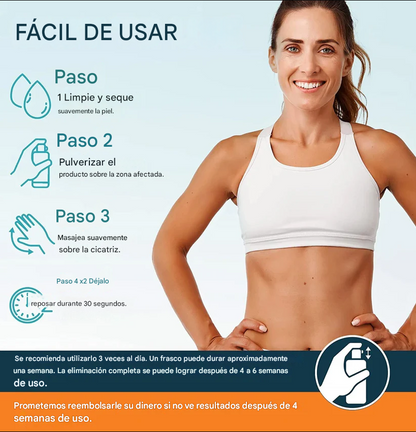 DermaRenew™ – Spray Avanzado para la Eliminación de Cicatrices