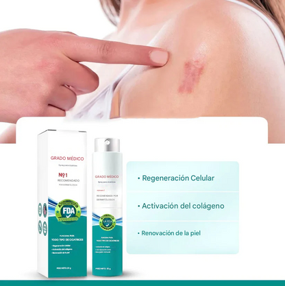 DermaRenew™ – Spray Avanzado para la Eliminación de Cicatrices