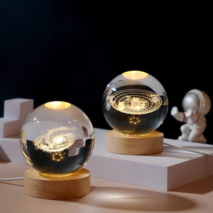 ✨ Lamparas Galácticas De Cristal - Galaxy Crystal Ball 🌌