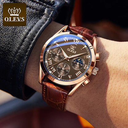 Reloj de cuero genuino OLEVS - PREMIUM