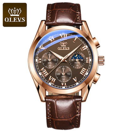 Reloj de cuero genuino OLEVS - PREMIUM