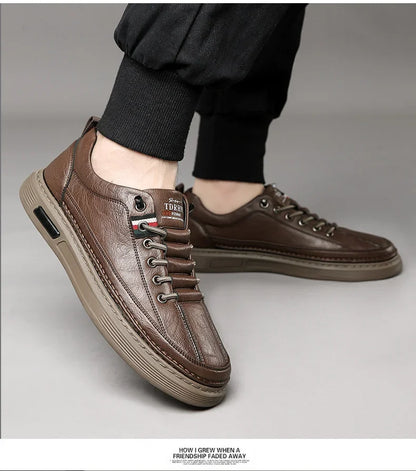 FADED® Tenis Casual de Cuero Genuino