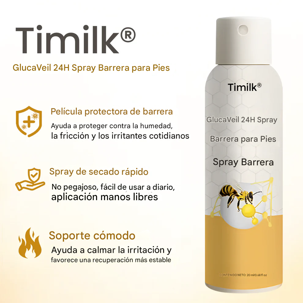 GlucaVeil Spray protector para pies 24 horas