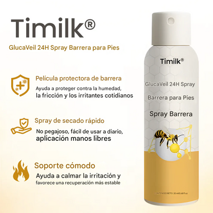 GlucaVeil Spray protector para pies 24 horas
