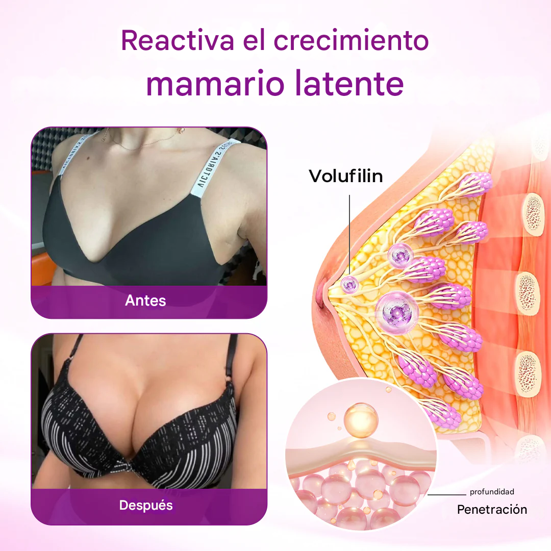 Aceite para el busto MaxCurve para dar forma y aumentar el volumen