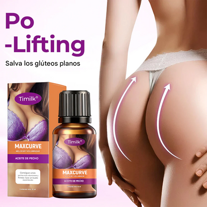 Aceite para el busto MaxCurve para dar forma y aumentar el volumen