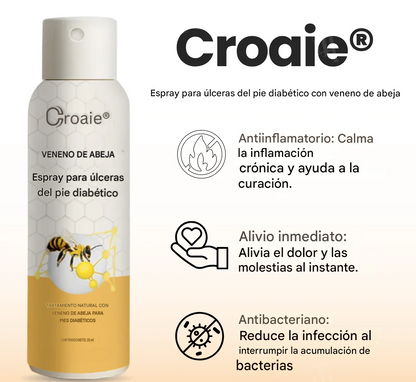 Espray para úlceras del pie diabético con veneno de abeja