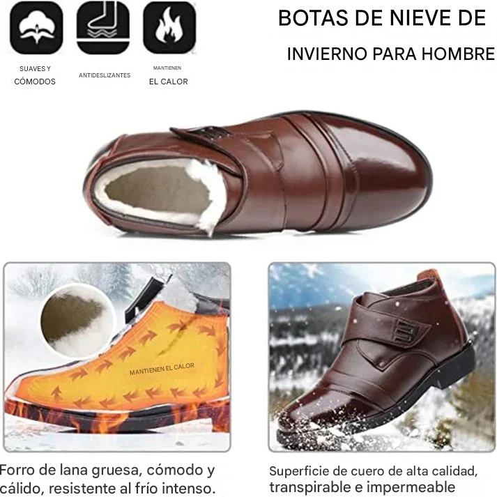 Botas De Nieve Cálidas Con forro de piel sintética