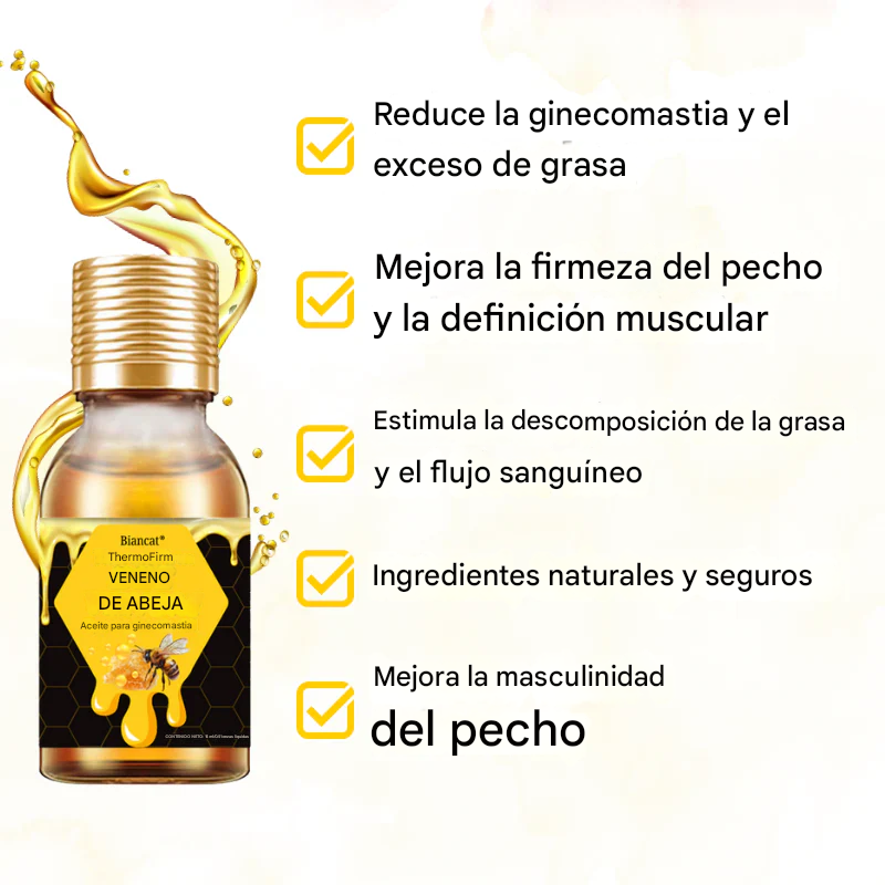 🔥PROMO 2X1 🔥Aceite Para Ginecomastia Con Veneno De Abeja Biancat® ThermoFirm