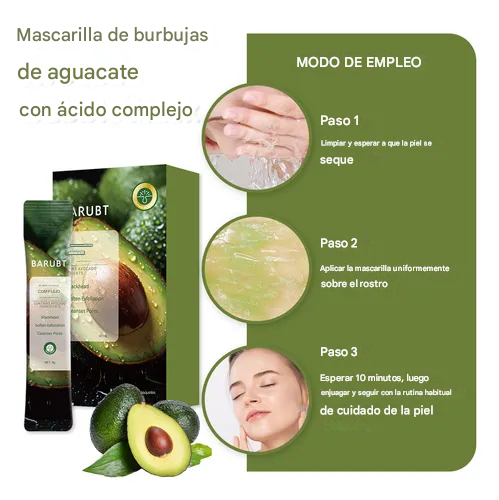 Mascarilla Facial De Burbujas De Aguacate - BARUBT